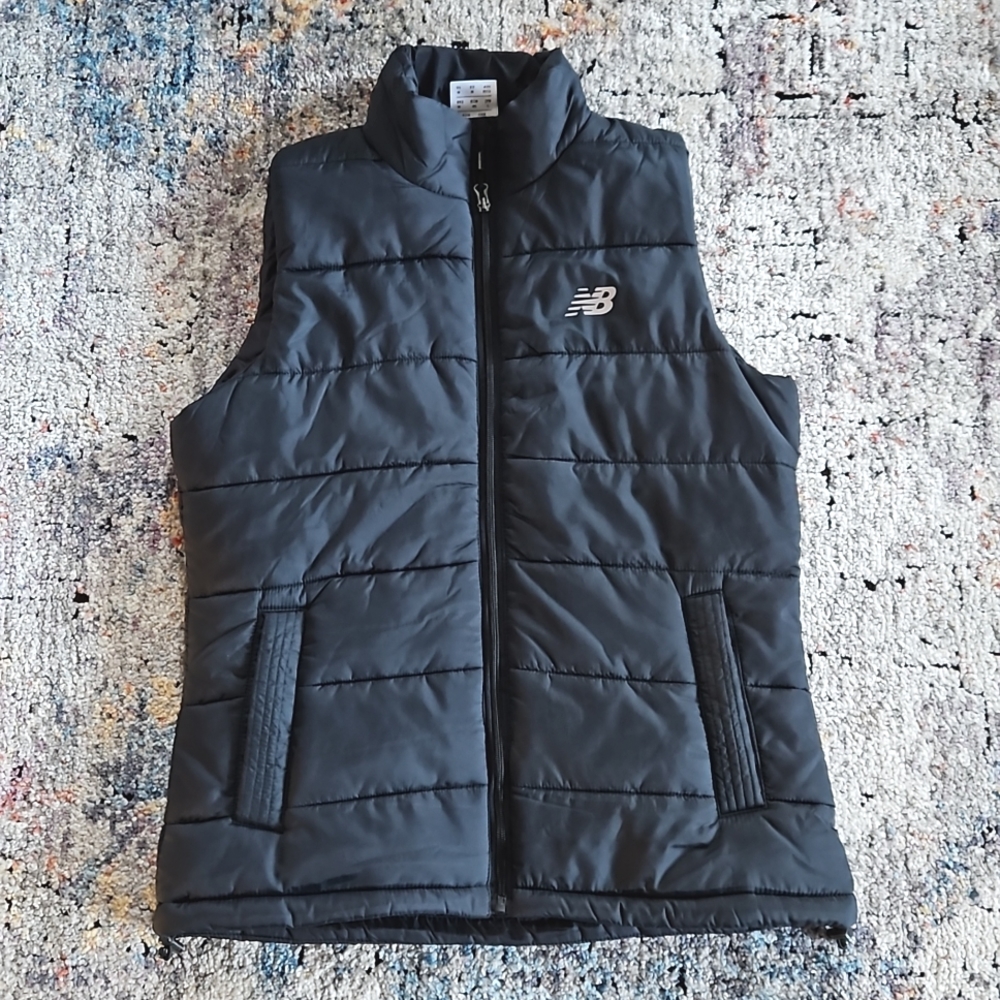 Black New Balance puffer vest, women's Medium, like new!
